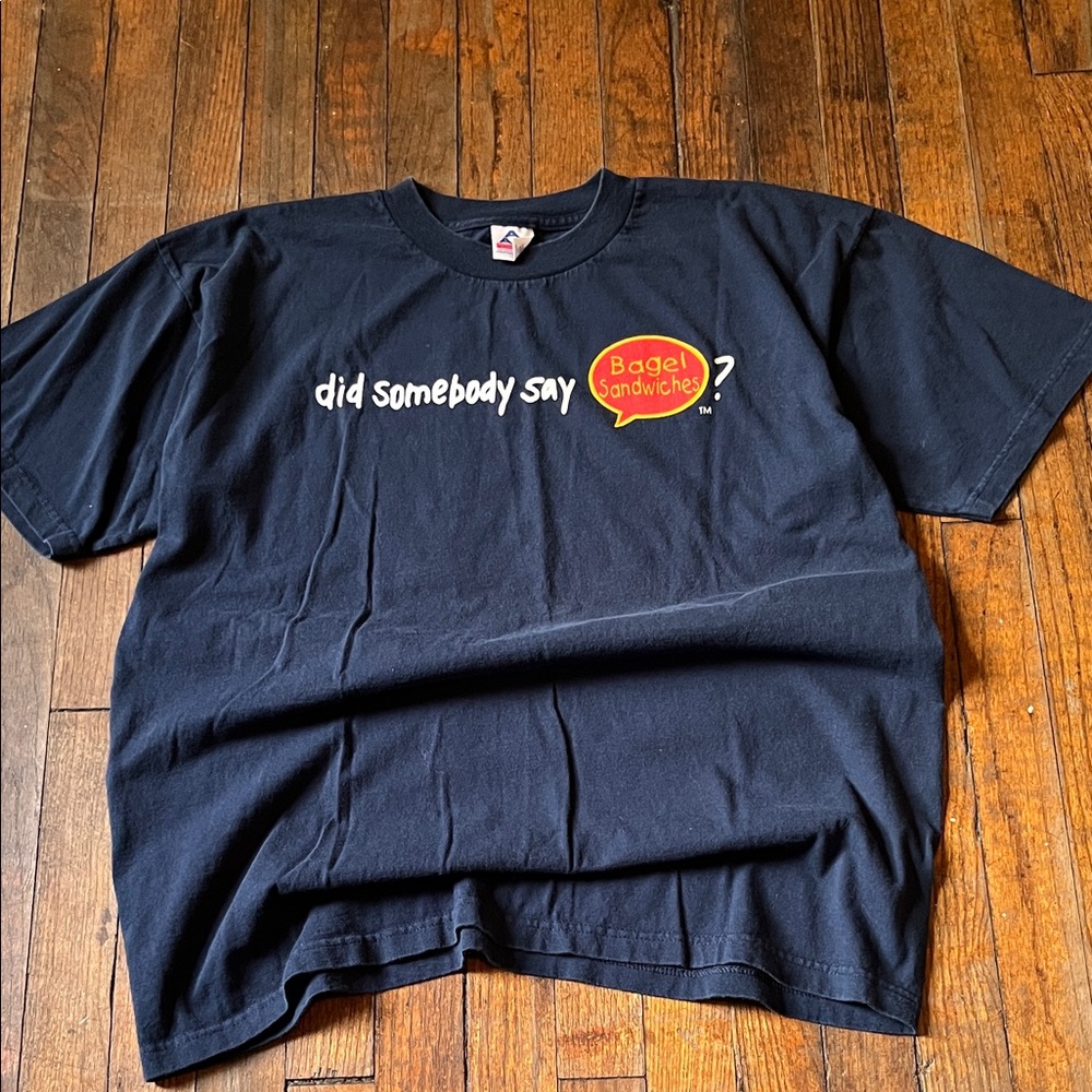 Vintage McDonald's Black 'Bagel Sandwich' Tee 90s